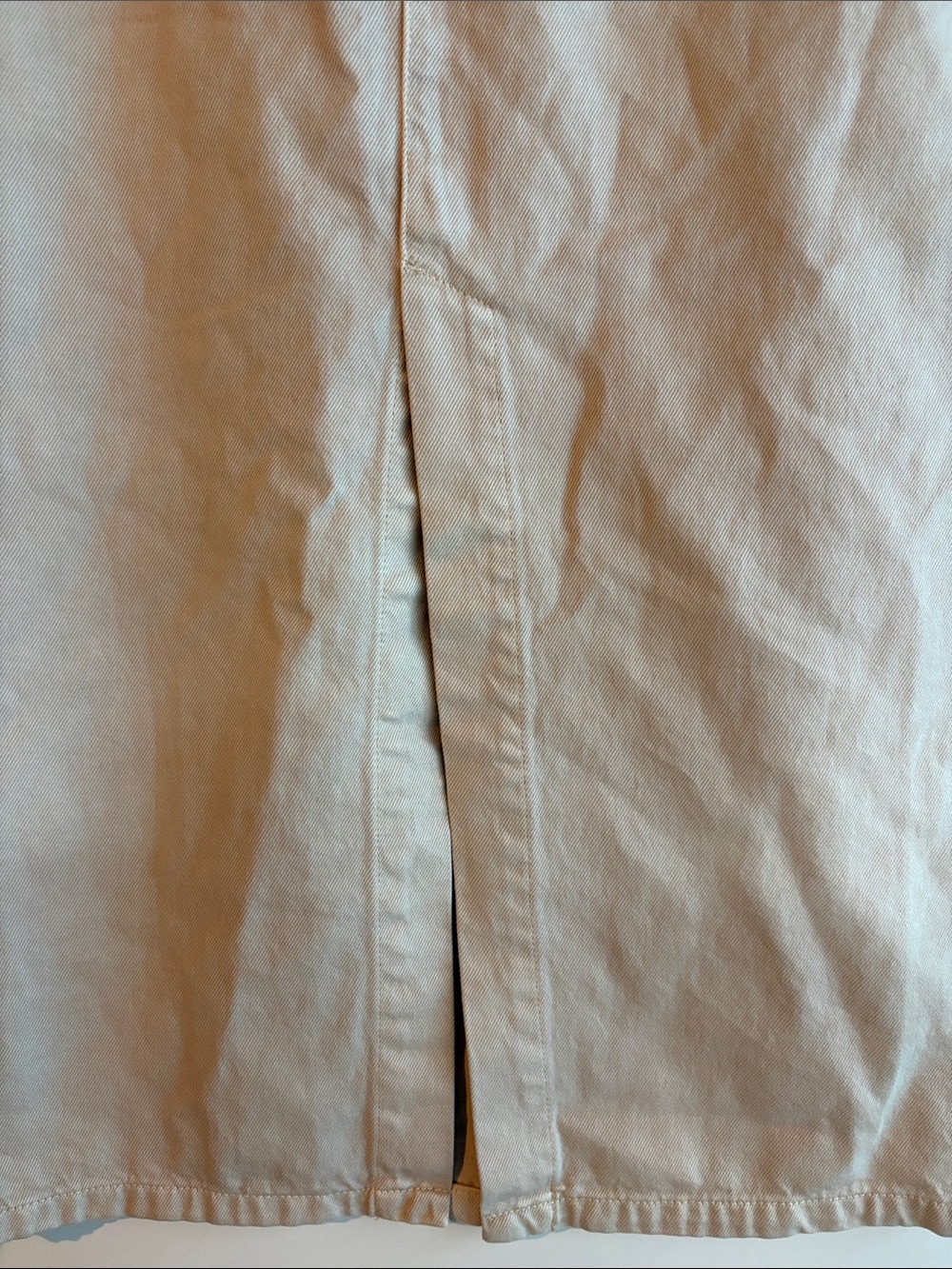 MESHKI Beige Cotton Midi Skirt Front Patch Pockets Size Large NWOT - Picture 5 of 9